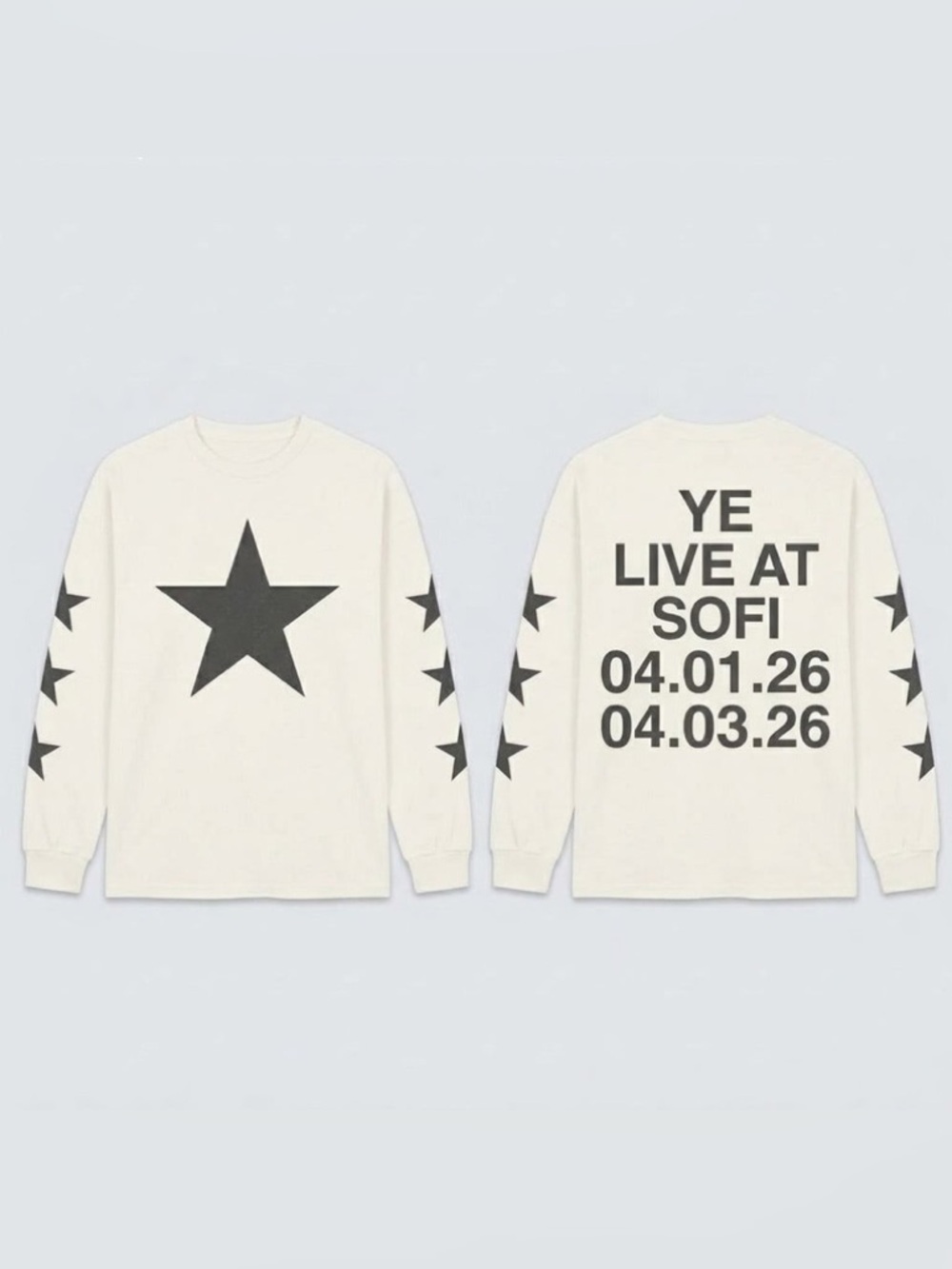 Kanye West “Ye” BULLY Live at Sofi Tour Merch Long Sleeve T shirt New S/5XL 2026